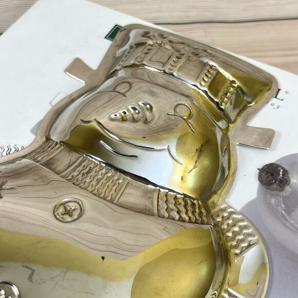 VTG International Silver Divided Snowman Server 15” Silverplate Christmas Tray - Picture 5 of 13